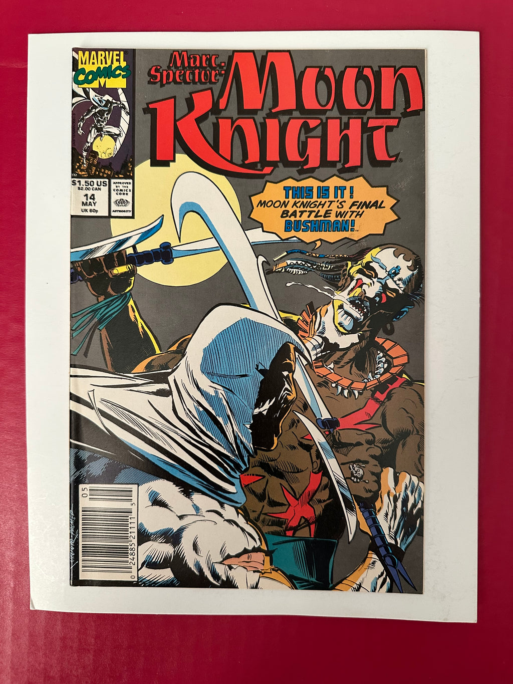 Marc Spector: Moon Knight #14 (1990) Newsstand by Ugly Monkey Comics