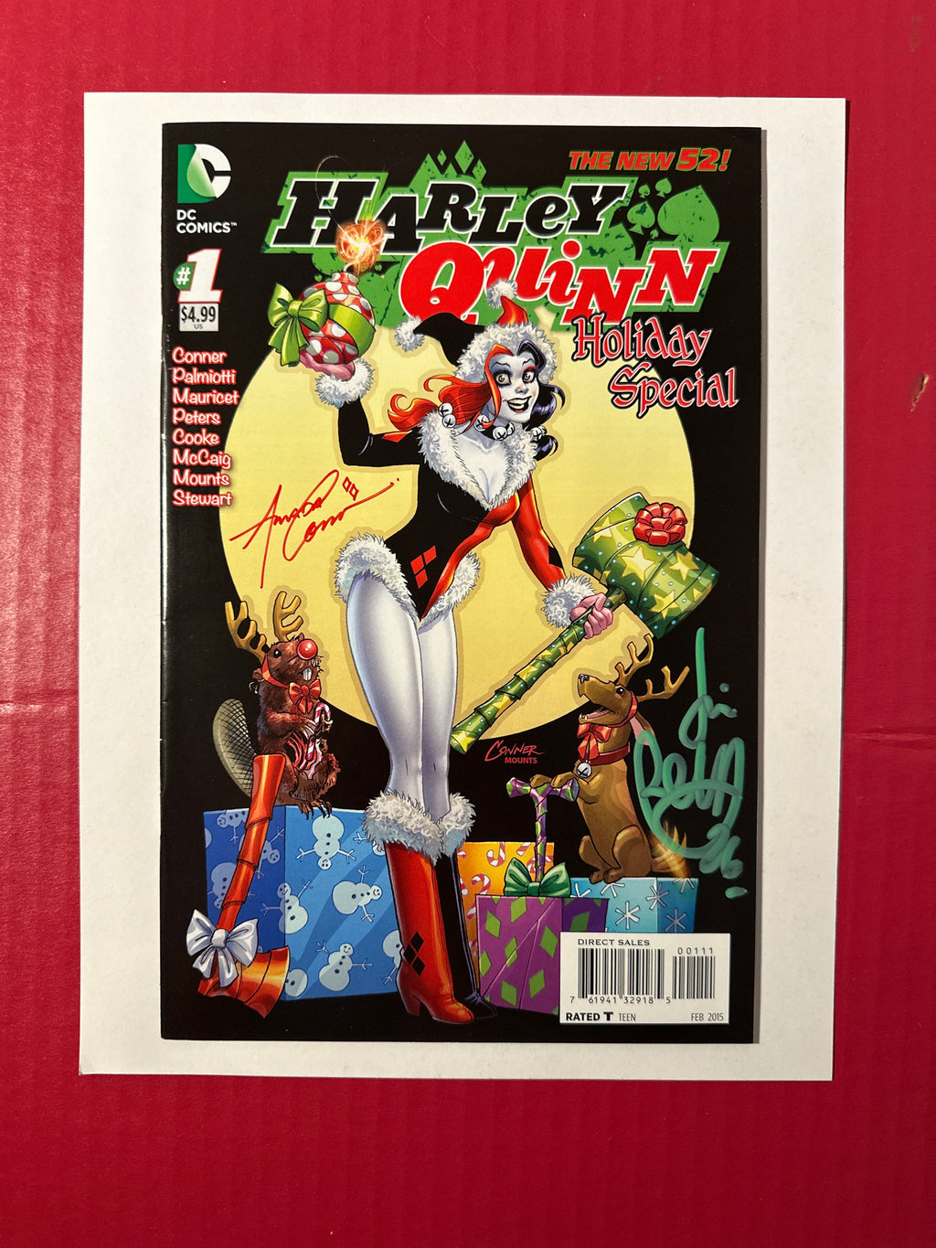 Harley Quinn Holiday Special #1A (DC Comics 2014) Double Signed Conner & Palmiotti by Ugly Monkey Comics