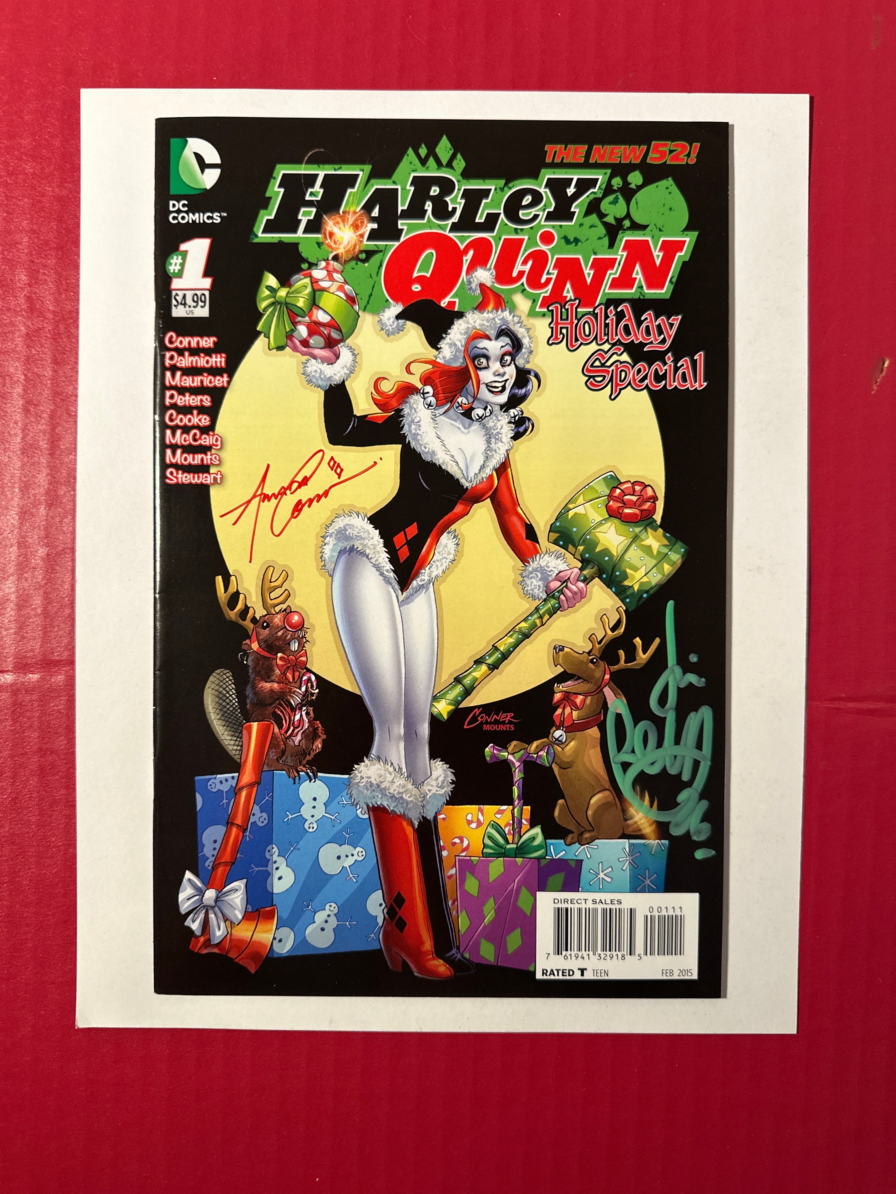 Harley Quinn Holiday Special #1A (DC Comics 2014) Double Signed Conner & Palmiotti by Ugly Monkey Comics