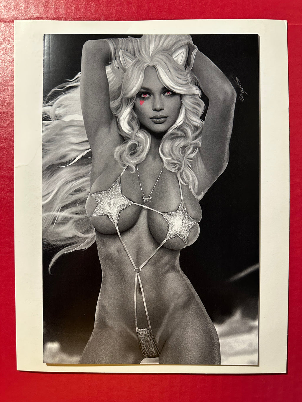 Miss Meow, Vol. 2 #3 (2022) Shikarii Exclusive lack and White Virgin Variant Limited to 10 by Ugly Monkey Comics
