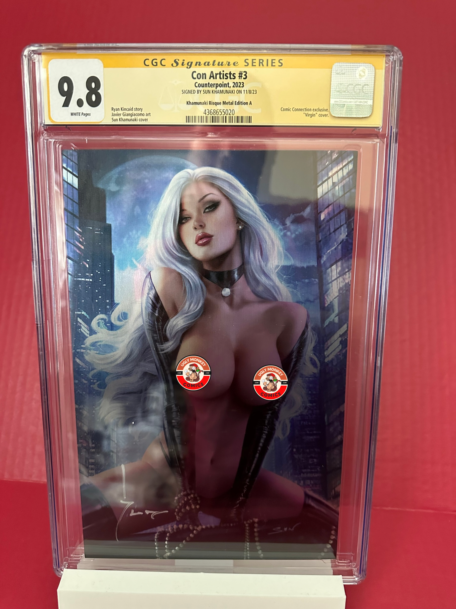 Con Artist #3 Virgin Risque Metal (Counterpoint 2013) CGC 9.8 Signed by Sun by Ugly Monkey Comics