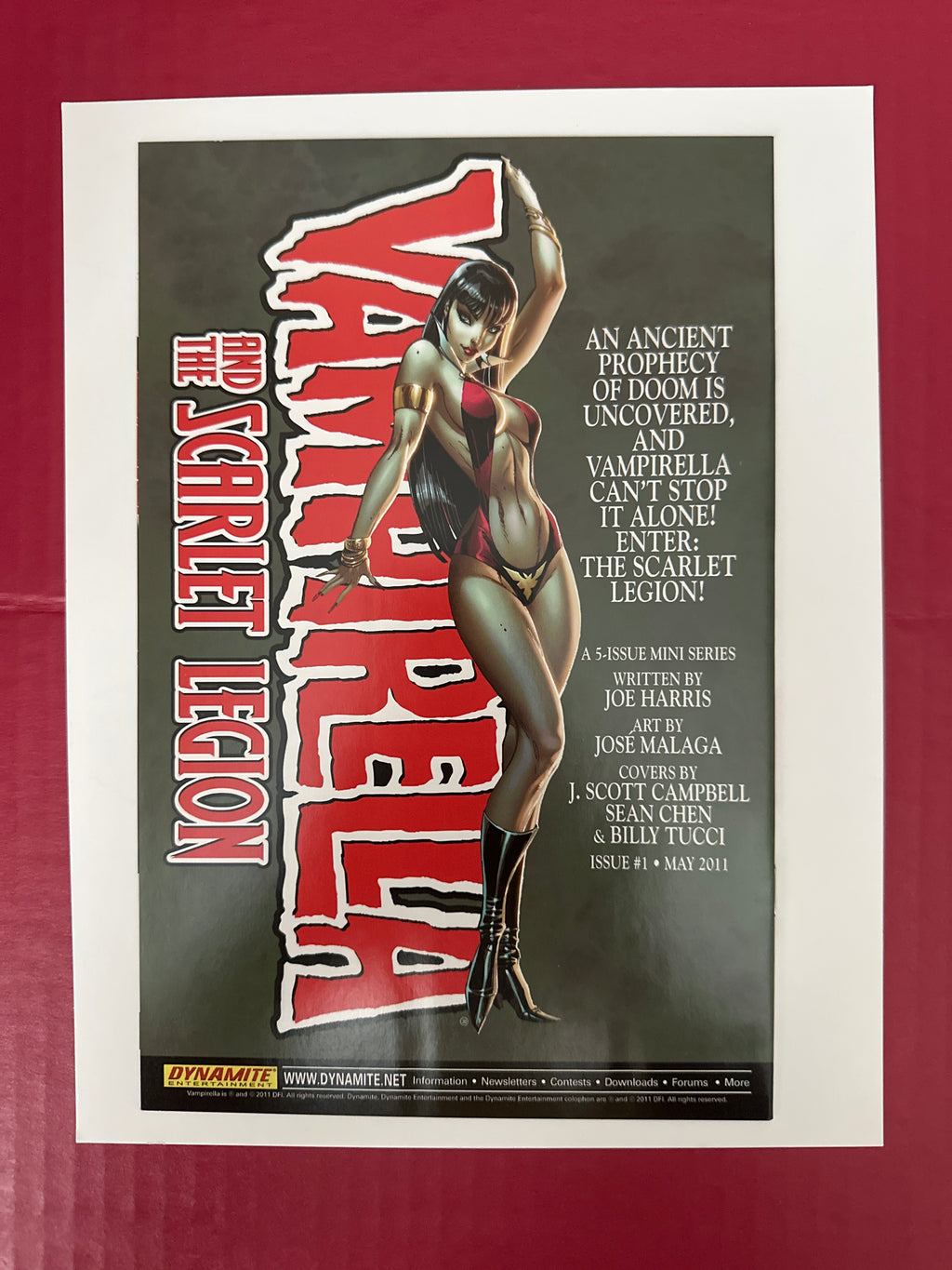 Vampirella, Vol. 1 #4 (Dynamite Entertainment 2011) Pearson Red 1:10 Variant Cover by Ugly Monkey Comics