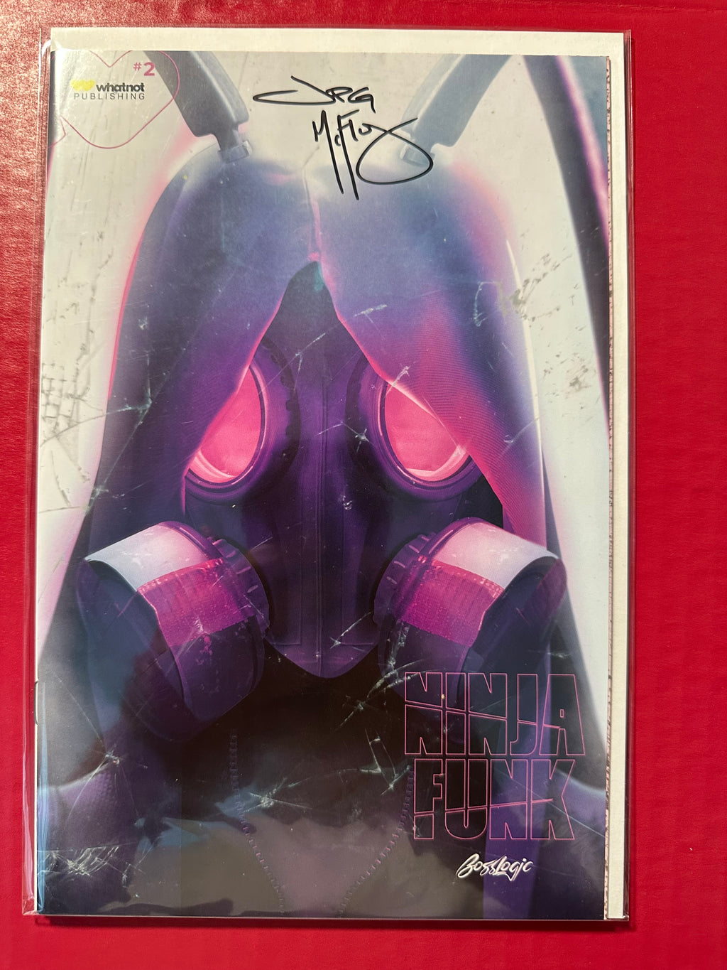 Ninja Funk #2 (2022) Bosslogic Variant Signed by Writer JPG Mcfly with COA by Ugly Monkey Comics