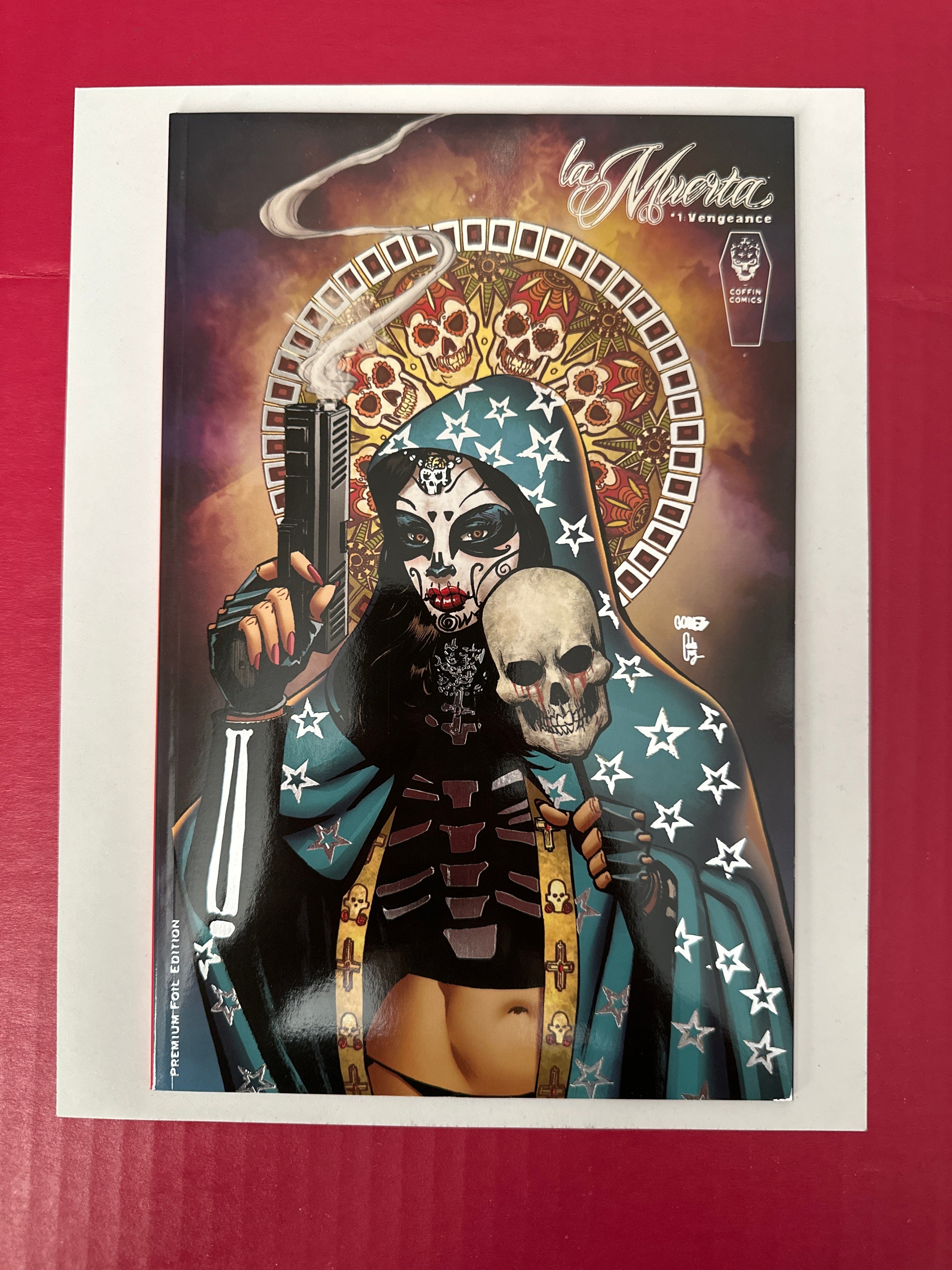 La Muerta: Vengeance #1C (Coffin Comics 2017) Jose Gomez Premium Foil Variant by Ugly Monkey Comics