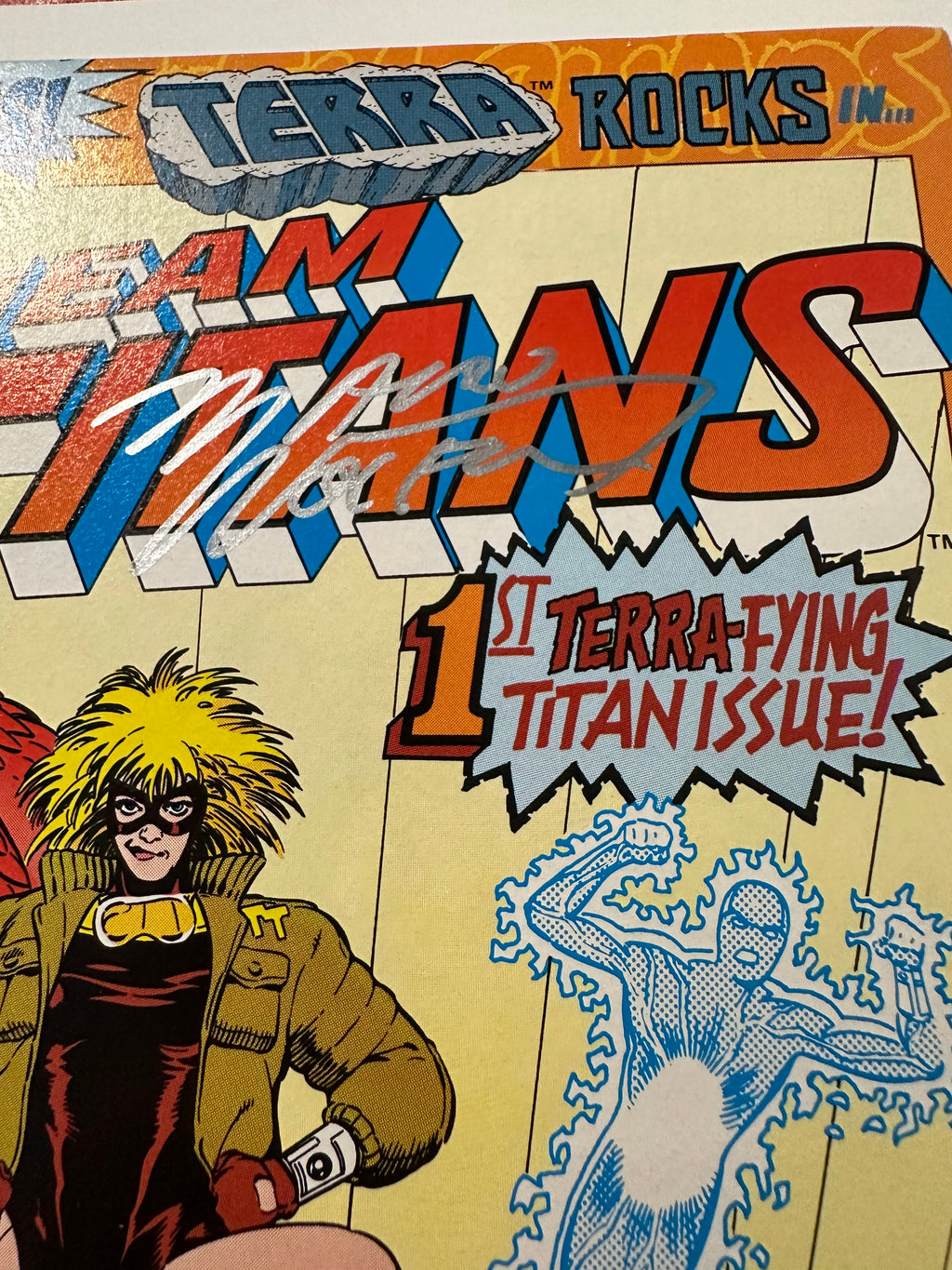 Team Titans #1 (1992) Key Signed by Marv Wolfman