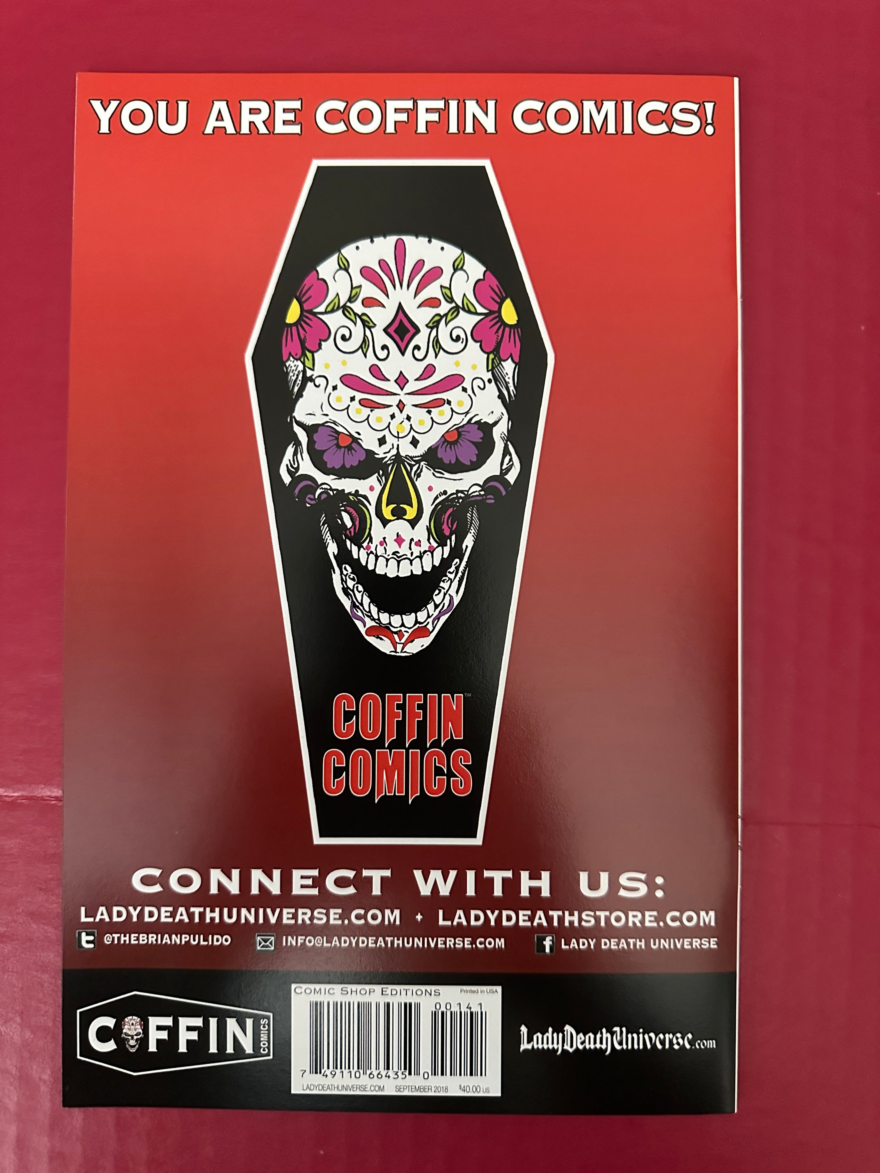 La Muerta: Retribution #1 (2018) Variant Mike Krome Naughty Maria Cover Signed with COA