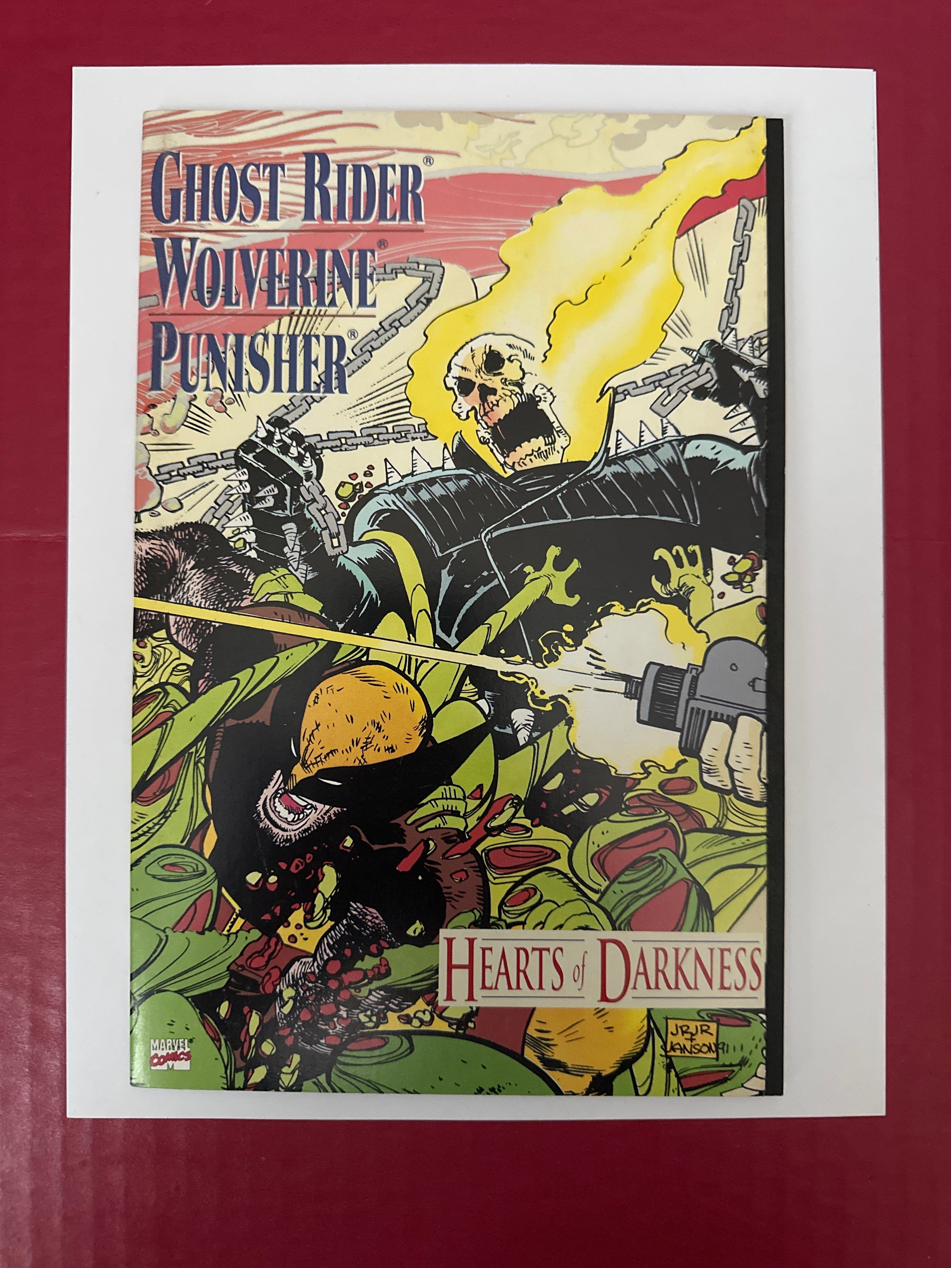 Ghost Rider Wolverine Punisher Hearts Of Darkness 1A 1991 Comic Edition by Ugly Monkey Comics