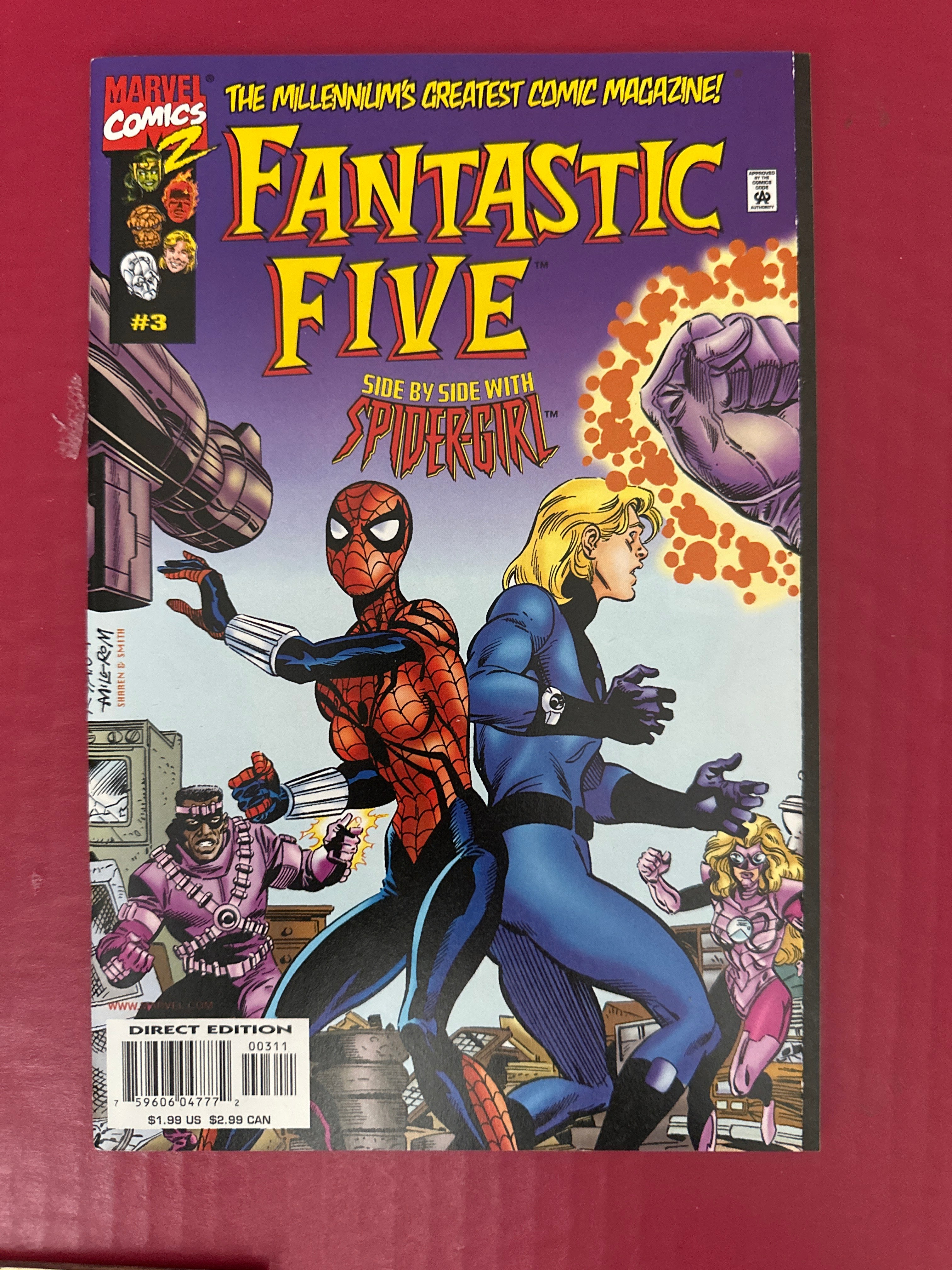 Lot of 3 Fantastic Five Comics #2, 3, 4 (Marvel Comics 1999) by Ugly Monkey Comics