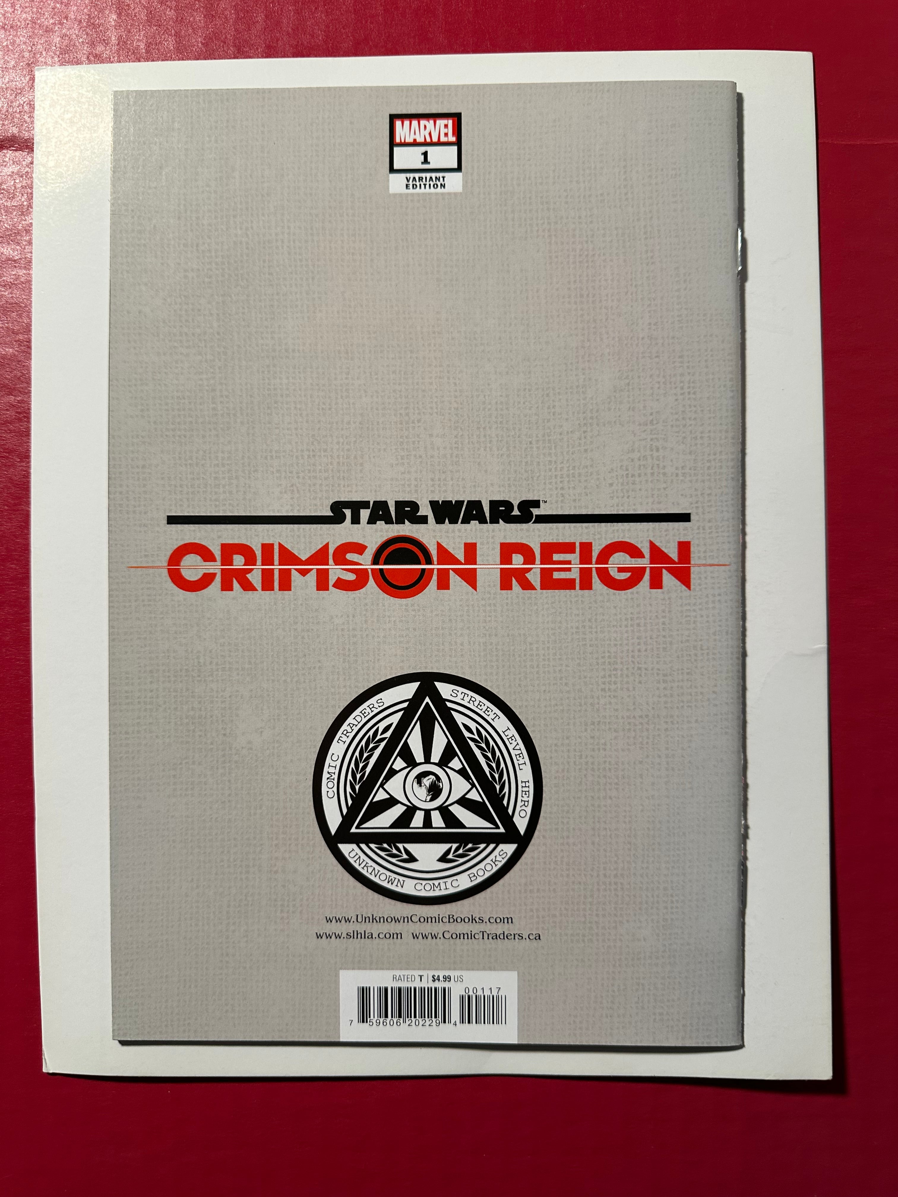 Star Wars: Crimson Reign #1 (2021) Virgin Variant Key First Appearance Signed by Tyler Kirkham by Ugly Monkey Comics