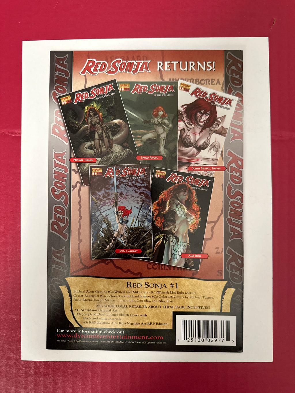 Red Sonja, Vol. 1 #0A (Dynamite Entertainment 2005) Black Cover Edition by Ugly Monkey Comics