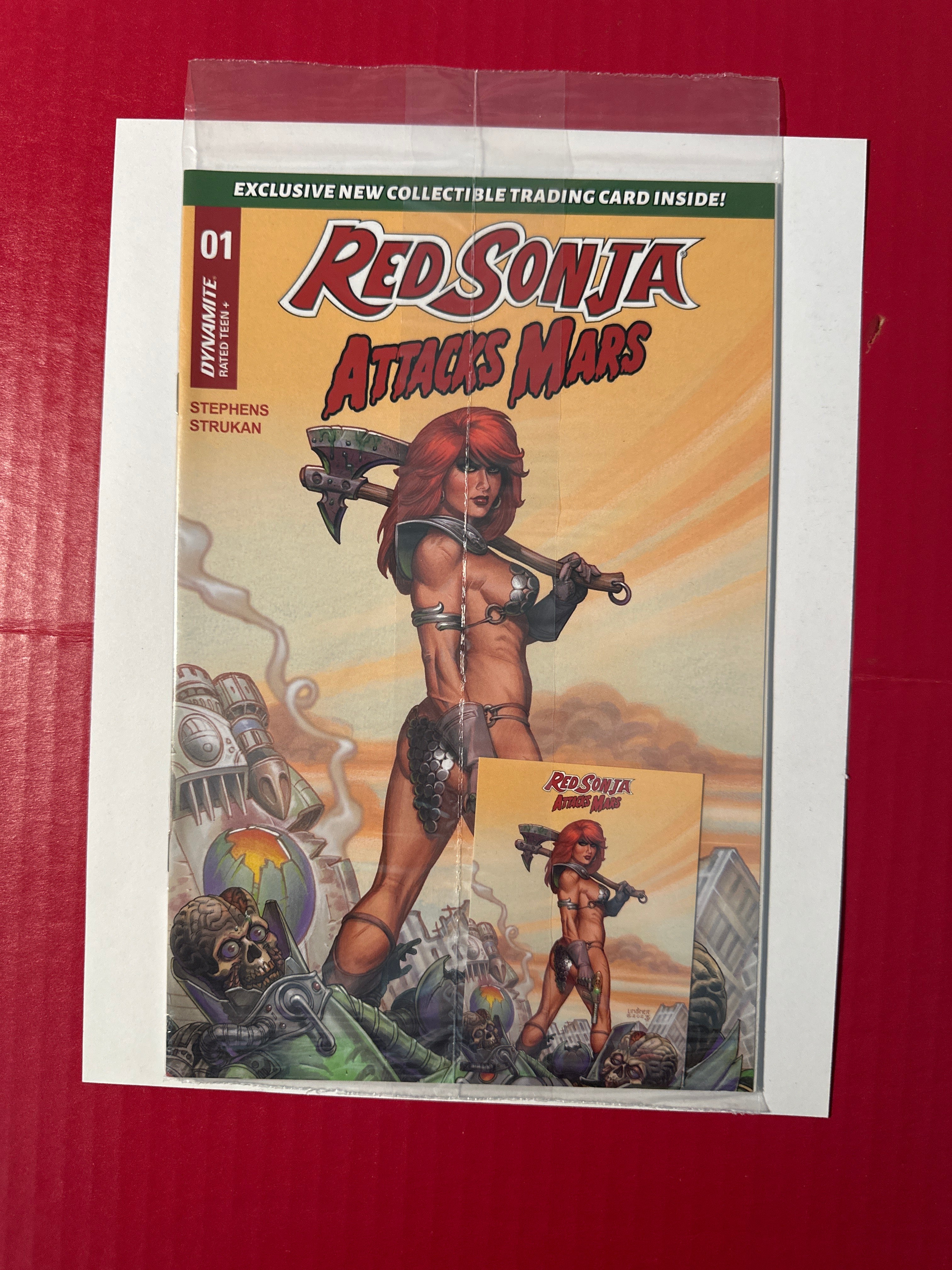 Red Sonja Attacks Mars #1 (Dynamite Entertainment 2025) by Ugly Monkey Comics