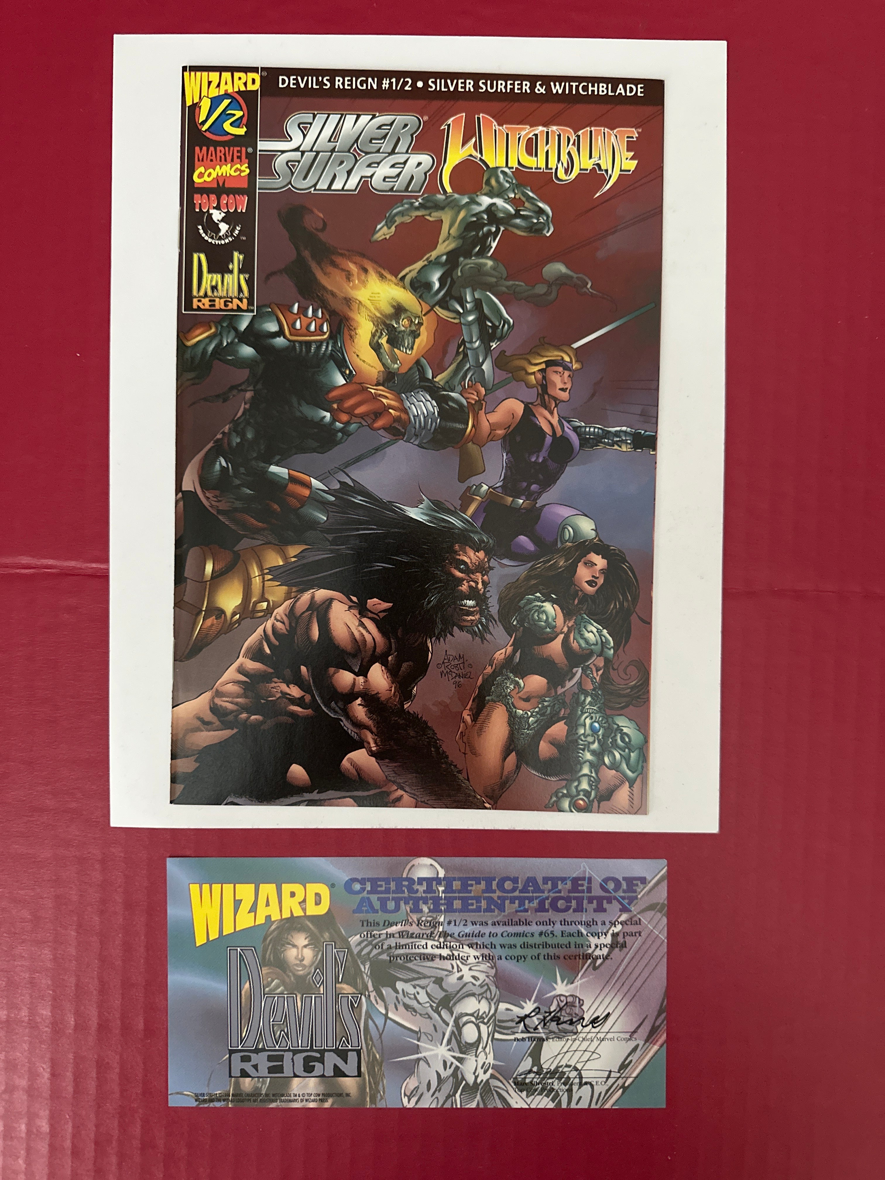 Devil's Reign #1½-A (Marvel and Image Comics 1997) Wizard Magazine #65 Mailaway with COA by Ugly Monkey Comics