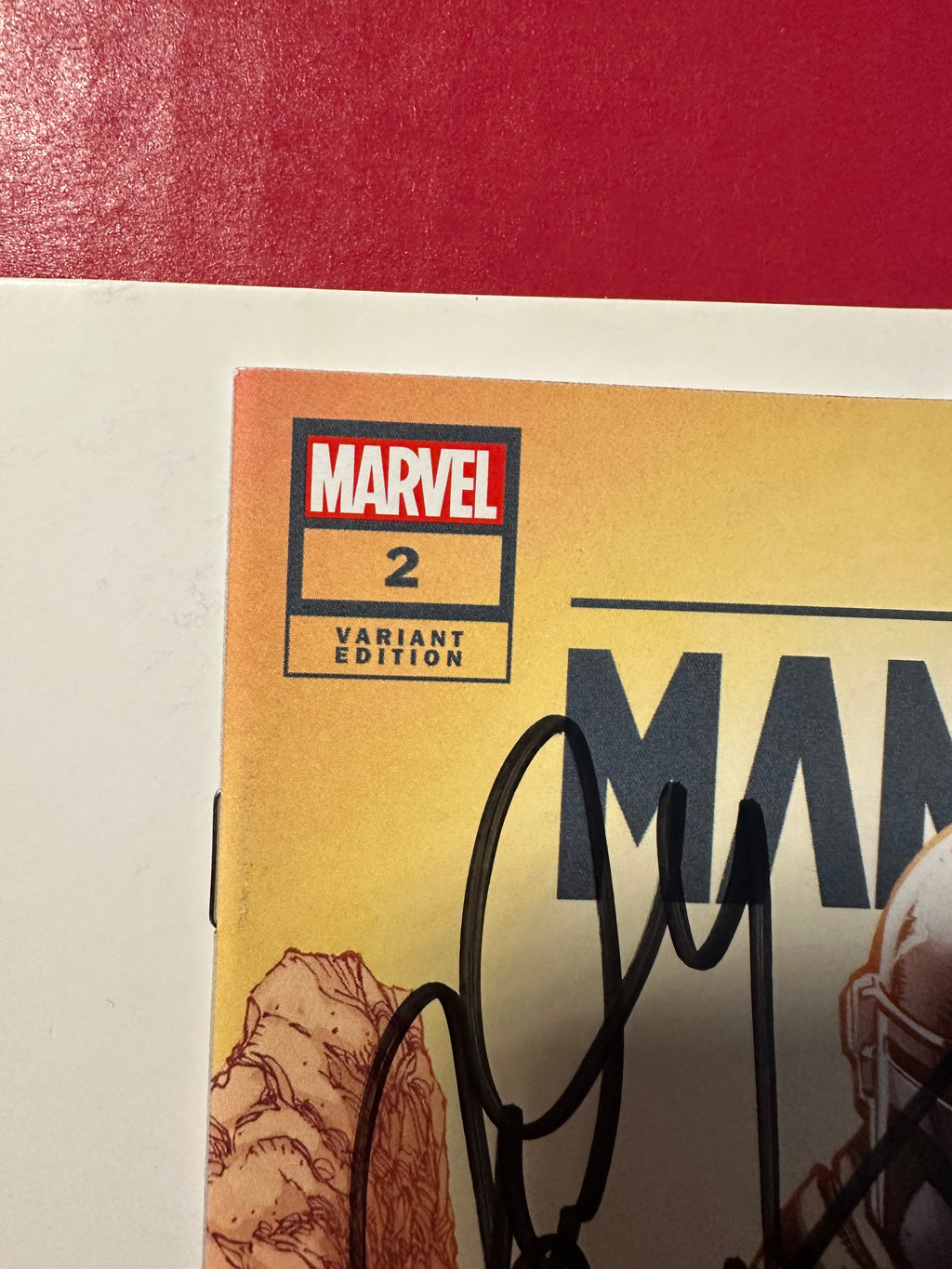 Star Wars: The Mandalorian #2 (2022) Key 1st full app. Grogu Triple Signed by Ugly Monkey Comics