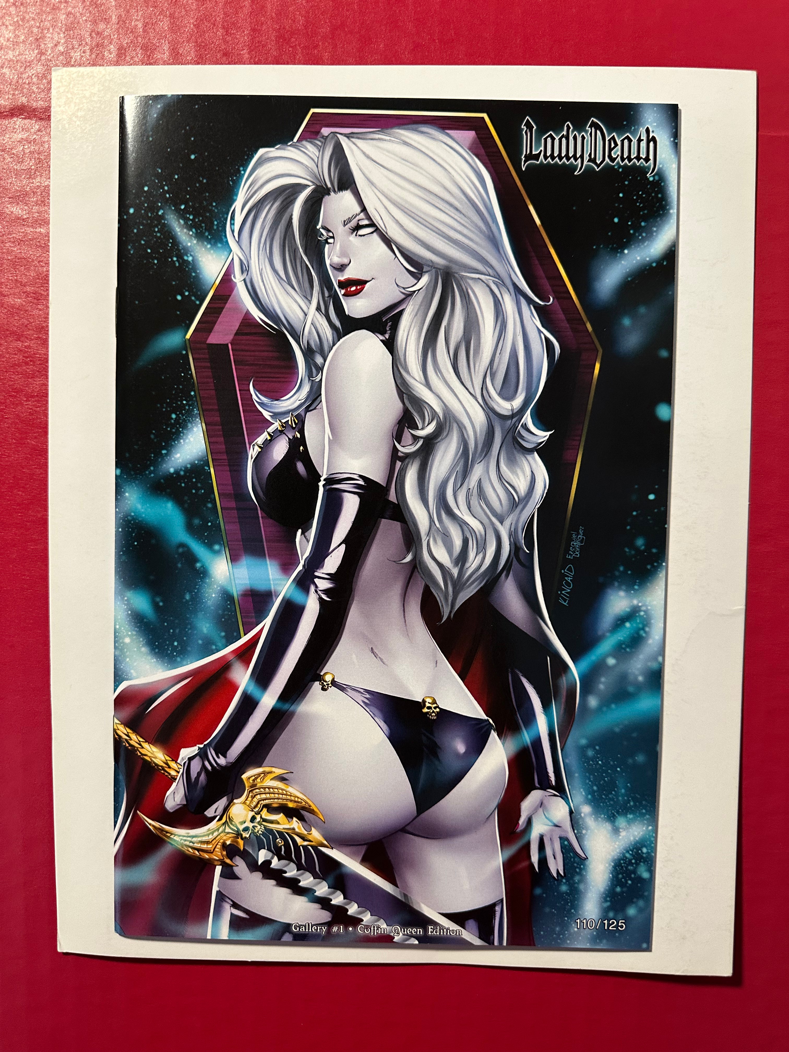Lady Death: Gallery #1BI (2024) Ryan Kincaid Coffin Queen Variant (Ltd. 125)