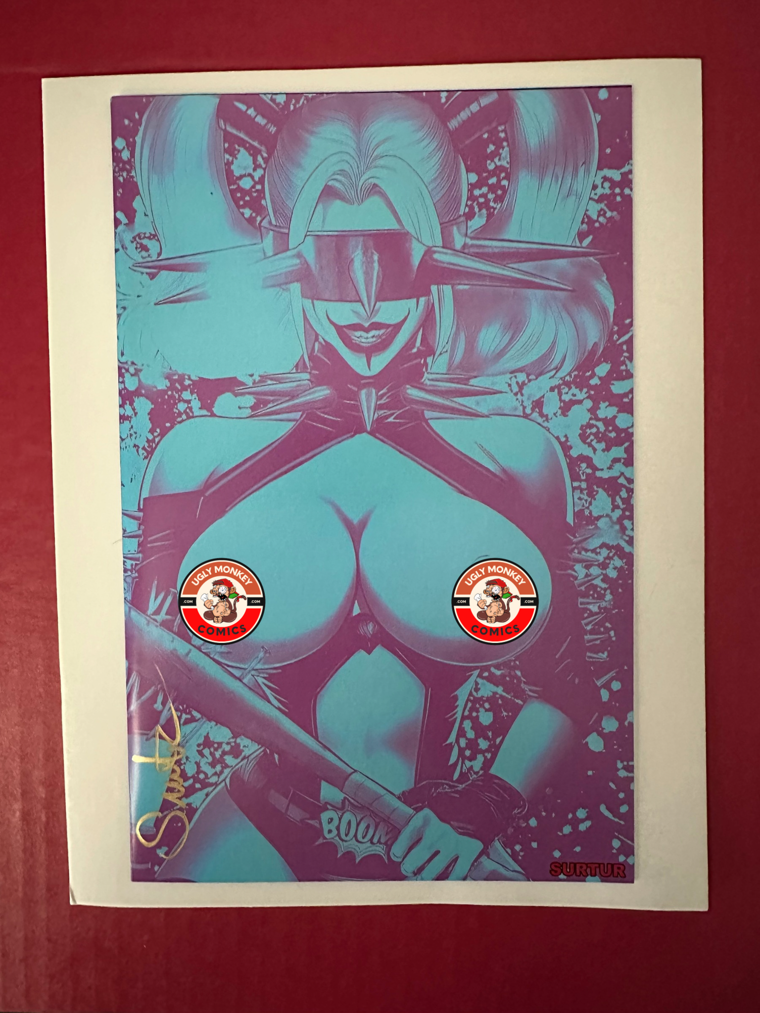 Welcome to Gore Noir Batman Who Laughs Cosplay Femme Fatale Exclusive Signed by Co-Creator Surtur by Ugly Monkey Comics